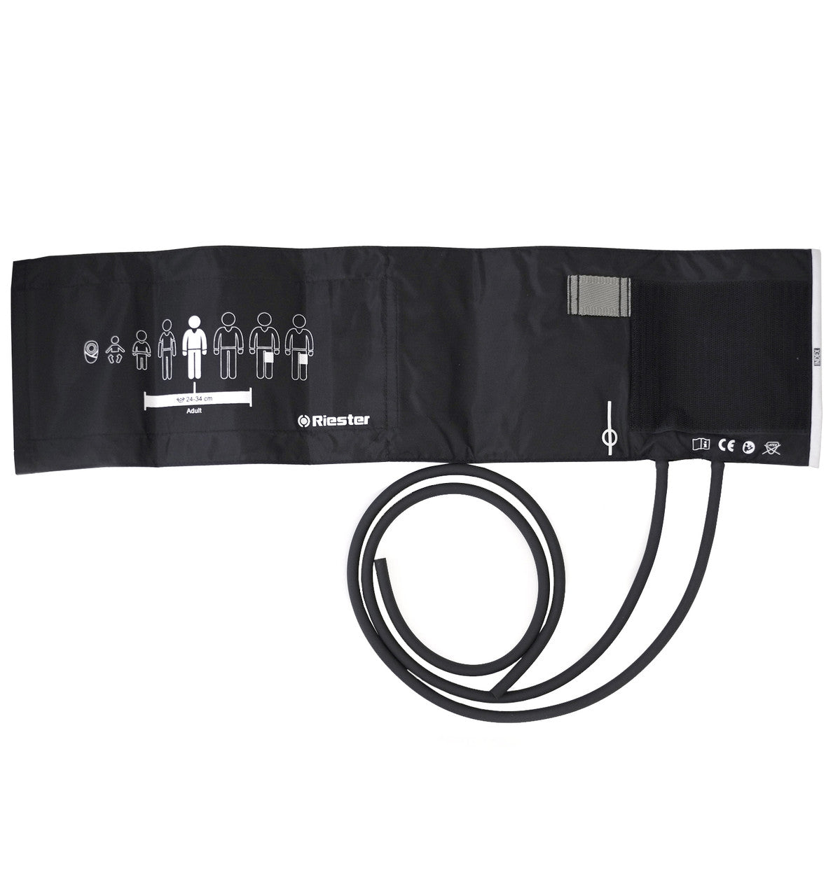 Brazalete Velcro 2-Tubos Negro