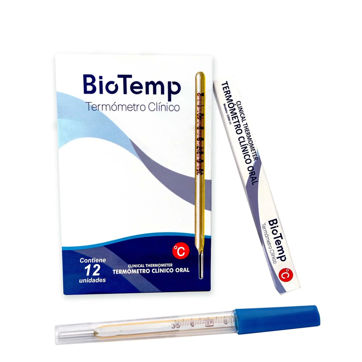 Termómetro de Mercurio Clínico Oral BioTemp