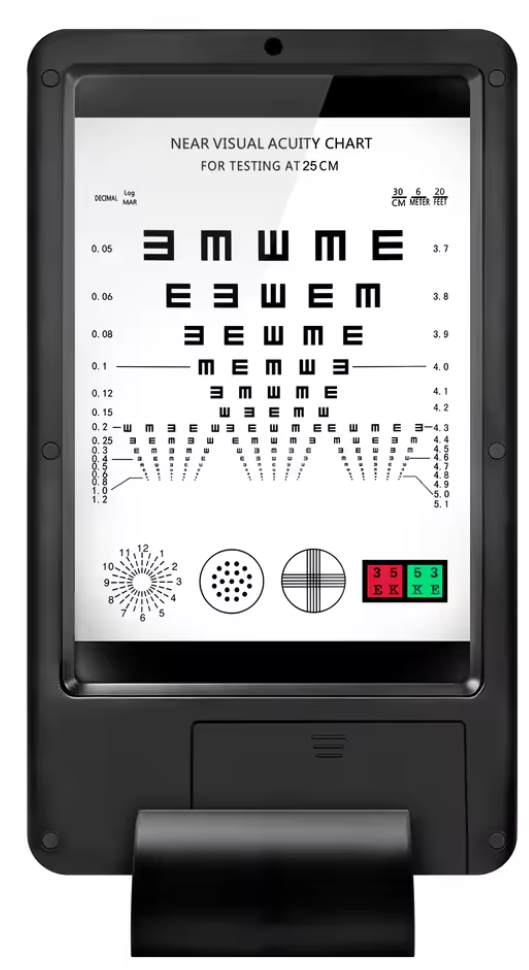 Mini tabla de agudeza visual portatil LED