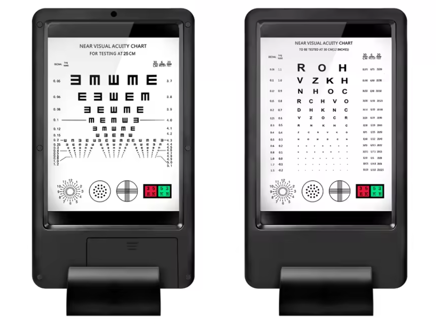 Mini tabla de agudeza visual portatil LED