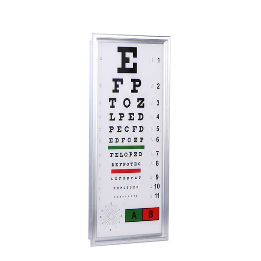 Tabla optométrica Snellen Led a 3-6 metros | Optotipo luminoso