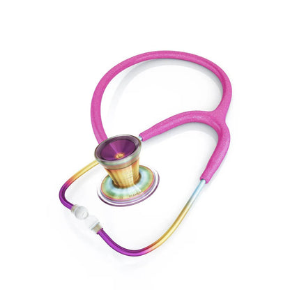 Estetoscopio Adulto ProCardial® Titanio + Estuche - Rosa Claro Brillante/Kaleidoscope